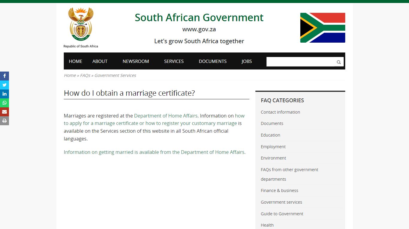 How do I obtain a marriage certificate? - Gov